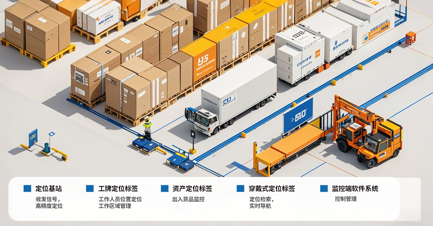 仓储物流-仓储物流中uwb技术的应用uwb仓储物流定位管理高精度定位方案工厂制造业/电商业/物流港口码头